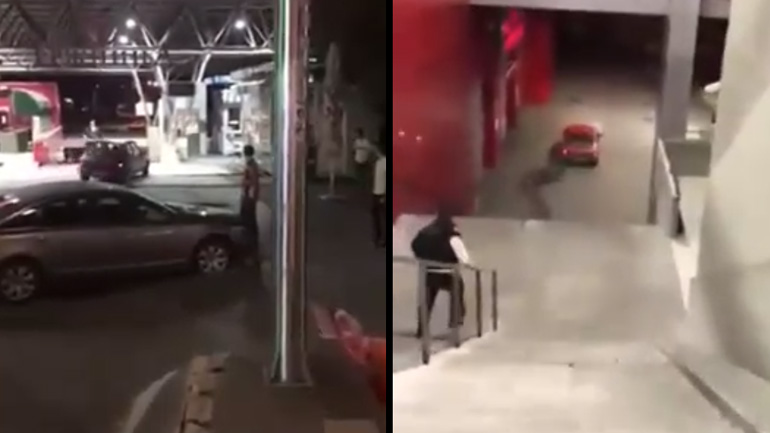 Ύποπτος ξεφεύγει από την αστυνομία με τον πιο απίθανο τρόπο