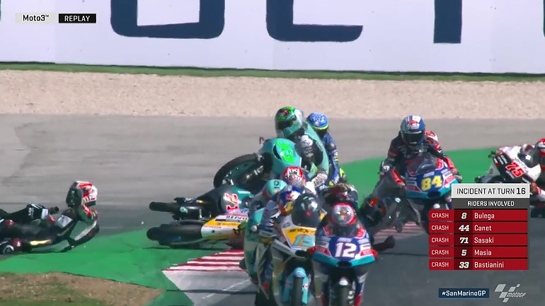 Moto3, Misano 2018: Όταν 5 αναβάτες έγιναν «κουβάρι»