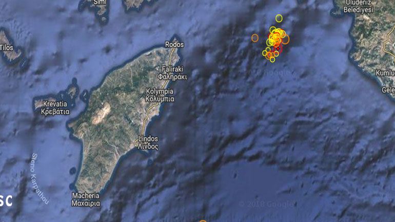 Σεισμός 3,9 Ρίχτερ ανοιχτά της Ρόδου