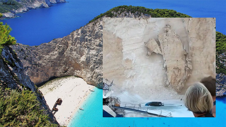 Ζάκυνθος: Νέο video-ντοκουμέντο από την κατολίσθηση στο «Ναυάγιο»