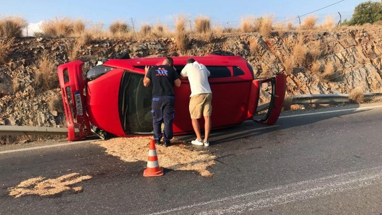 Νέο τροχαίο στο Ηράκλειο – Σώθηκε ο οδηγός