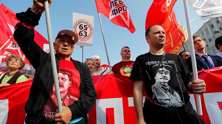 Ρωσία: Χιλιάδες διαδηλωτές στη Μόσχα για τις συντάξεις