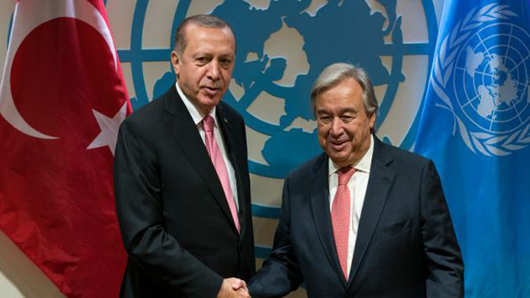 Για την κατάσταση στη Συρία συζήτησε ο ΓΓ του ΟΗΕ με τον πρόεδρο της Τουρκίας
