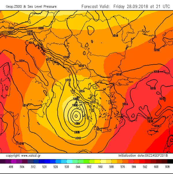 Ισχυρό - πιθανόν τροπικό χαμηλό βαρομετρικό - θα σχηματιστεί την Παρασκευή στο Ιόνιο