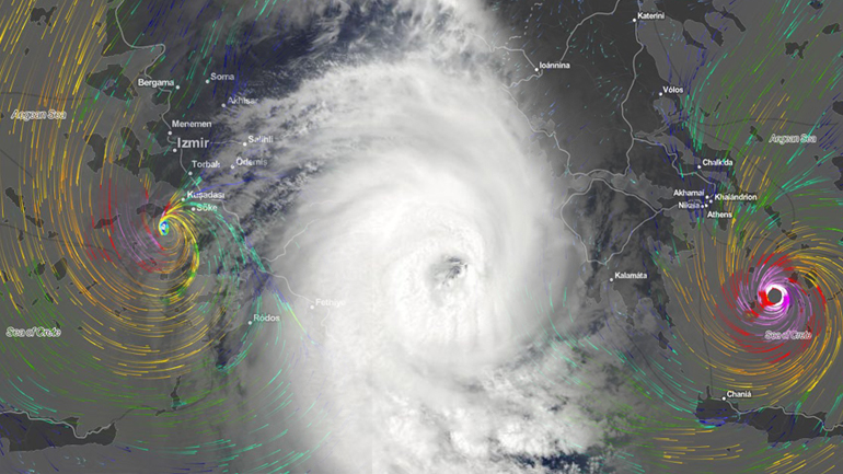 Ώρα με την ώρα η επέλαση του κυκλώνα