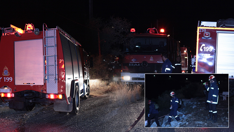 Οριοθετήθηκε η φωτιά στον Σχινιά Μαραθώνα