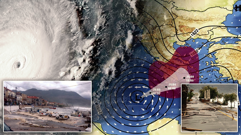 Ο κυκλώνας «χτυπά» την Πελοπόννησο Ο κυκλώνας «χτυπά» την Πελοπόννησο