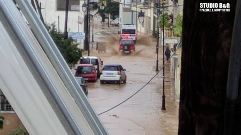 Στο έλεος του κυκλώνα Ζορμπά το Άργος – Εκτεταμένες πλημμύρες