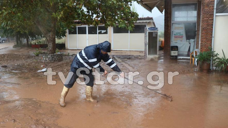 Μεγάλες καταστροφές στον Θεολόγο από την κακοκαιρία