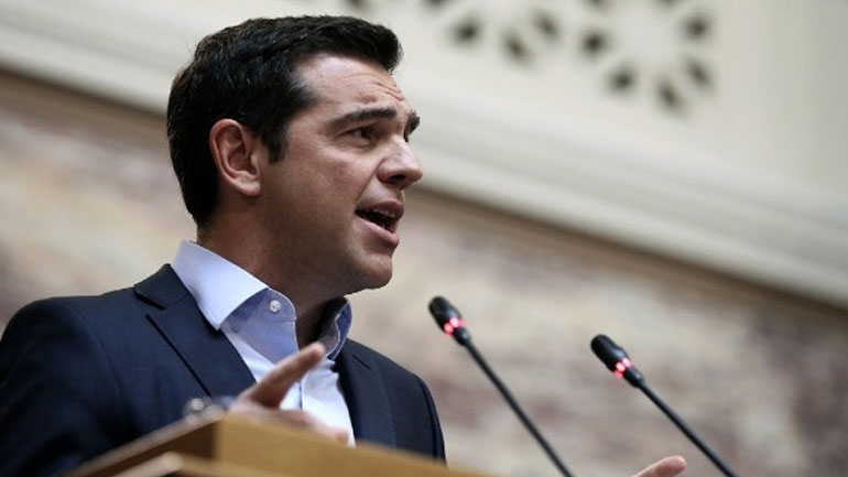 Ο Αλ. Τσίπρας στα εγκαίνια της έκθεσης «στενή κι αδιάβατος, τραχεία η οδός, Νίκος Πλουμπίδης 1902-1954»