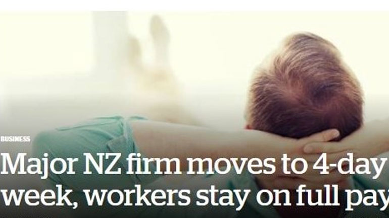 Νέα Ζηλανδία: Θεαματικά αποτελέσματα της τετραήμερης εβδομάδας εργασίας