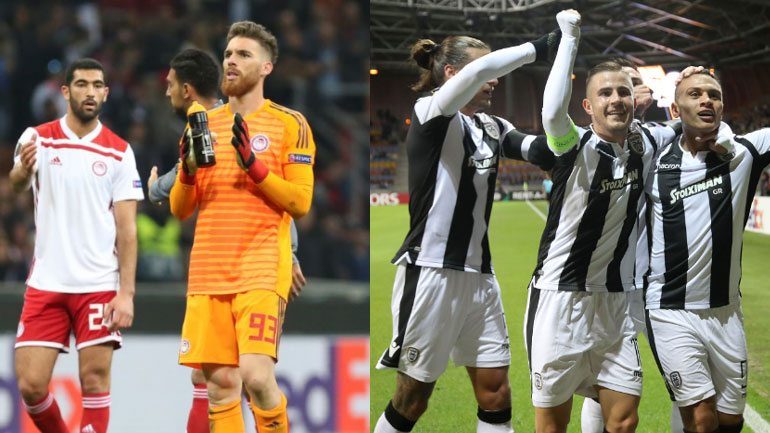 «Άγγιξε» το θαύμα ο Ολυμπιακός στο Μιλάνο, σαρωτικός στη Λευκορωσία ο ΠΑΟΚ