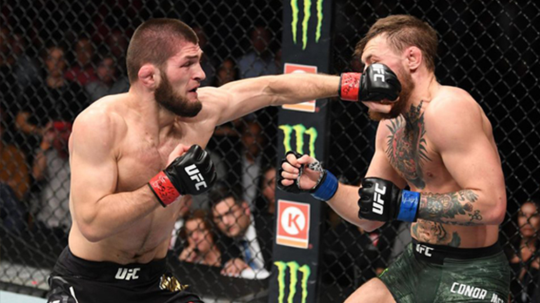 Θρίαμβος του Νουρμαγκομέντοφ στη μονομαχία με τον ΜακΓκρέγκορ