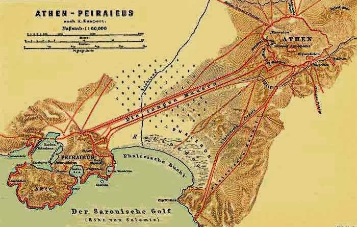 Τα Μακρά Τείχη που ένωναν την Αθήνα με τον Πειραιά