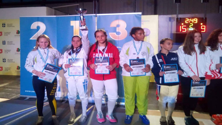 Στην κορυφή της Ευρώπης η Αριάδνη Νάσκαρη του Ομίλου Ξιφασκίας Γλυφάδας