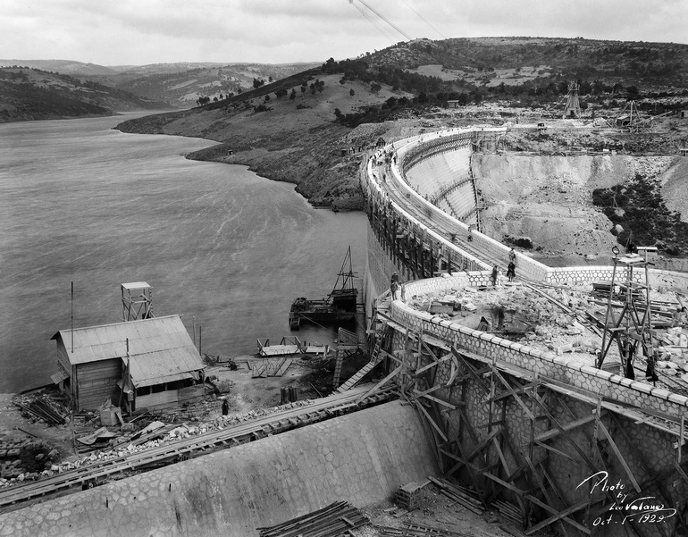 Λήψη του φράγματος και της λίμνης του Μαραθώνα,1929