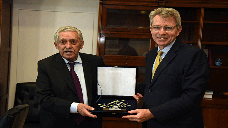 Διμερής Συνάντηση ΥΝΑΝΠ με τον Πρεσβη των ΗΠΑ στην Ελλαδα,  Geoffrey R. Pyatt