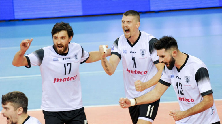 Bόλεϊ: Συνεχίζει στο Champions League ο ΠΑΟΚ, 3-0 σετ την Κασνιμπάρσιτσα