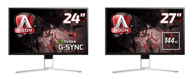 Οι περίφημες οθόνες Agon AG241QG (αριστερά) και Agon AG271QX (δεξιά)