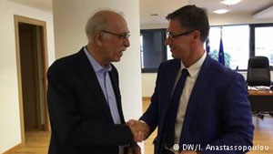 Ο βουλευτής Χρήστος Κατζίδης με τον υπουργό Μεταναστευτικής Πολιτικής Δημήτρη Βίτσα