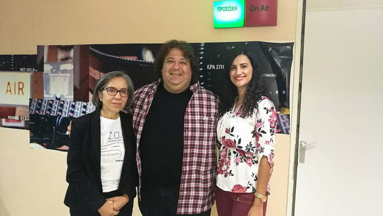 Ο Πάρις Ποντίκας με τις κ.κ. Μυλωνά (αριστερά) και Ροτζιάκου