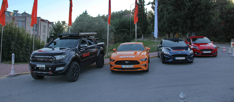 Τα αυτοκίνητα που χρησιμοποιήθηκαν στην εκδήλωση των ελαστικών Maxxis