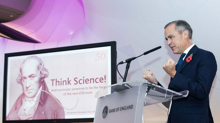 Η Τράπεζα της Αγγλίας ψάχνει επιστήμονα που θα εικονίζεται στο νέο χαρτονόμισμα των 50 λιρών