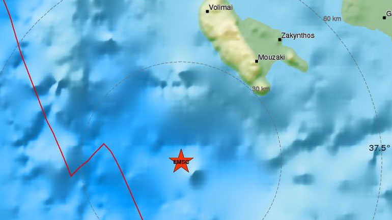 Δύο σεισμικές δονήσεις 4,4R και 5R στο Ιόνιο