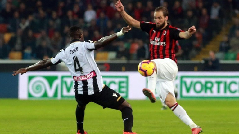 «Απόδραση» στο 97΄ για τη Μίλαν, 1-0 την Ουντινέζε