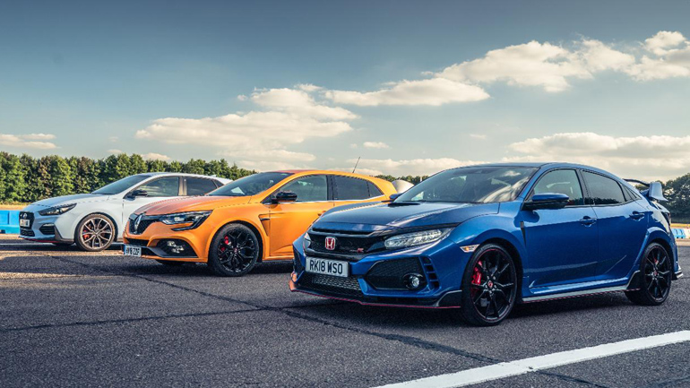 Honda Civic Type R εναντίον Hyundai i30 N και Renault Megane RS Cup 280
