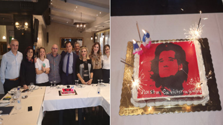 Ο Γεωργιάδης και η τούρτα Άδωνις – Τσε Γκεβάρα