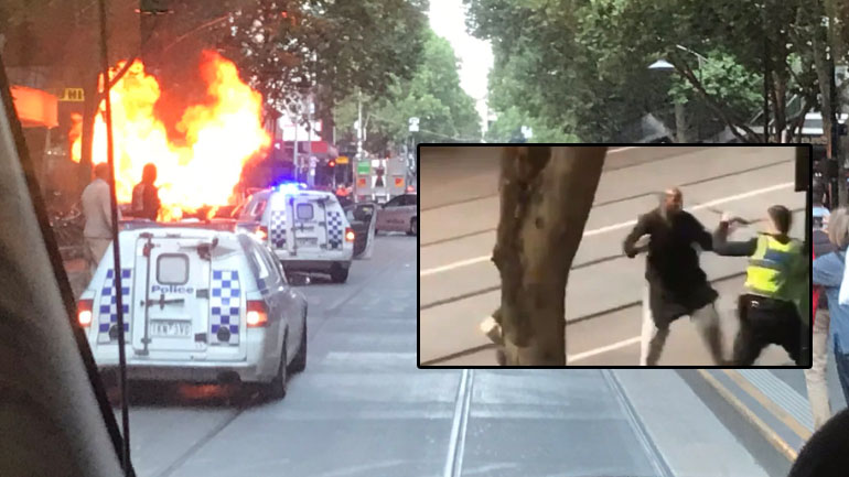 Ένας νεκρός από επίθεση με μαχαίρι στη Μελβούρνη-Η στιγμή που αστυνομικοί πυροβολούν τον δράστη