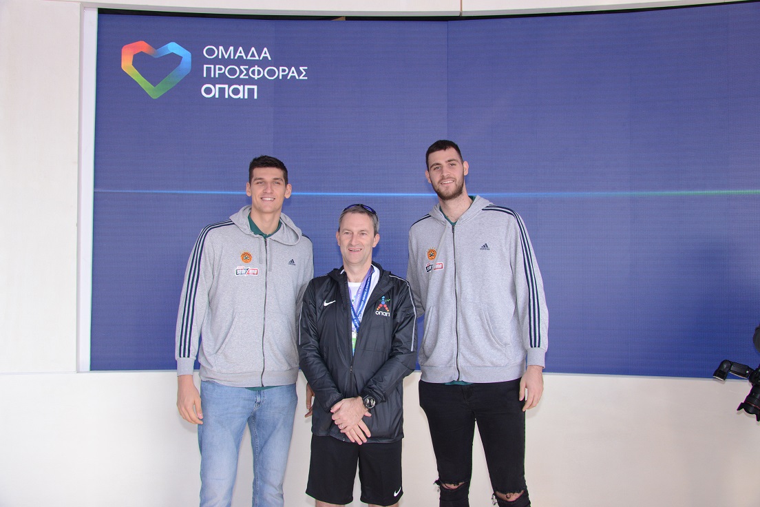 Ντίνος Μήτογλου ΚΑΕ Παναθηναϊκός ΟΠΑΠ, Ντάμιαν Κόουπ Διευθύνων Σύμβουλος ΟΠΑΠ, Γιώργος Παπαγιάννης ΚΑΕ Παναθηναϊκός ΟΠΑΠ