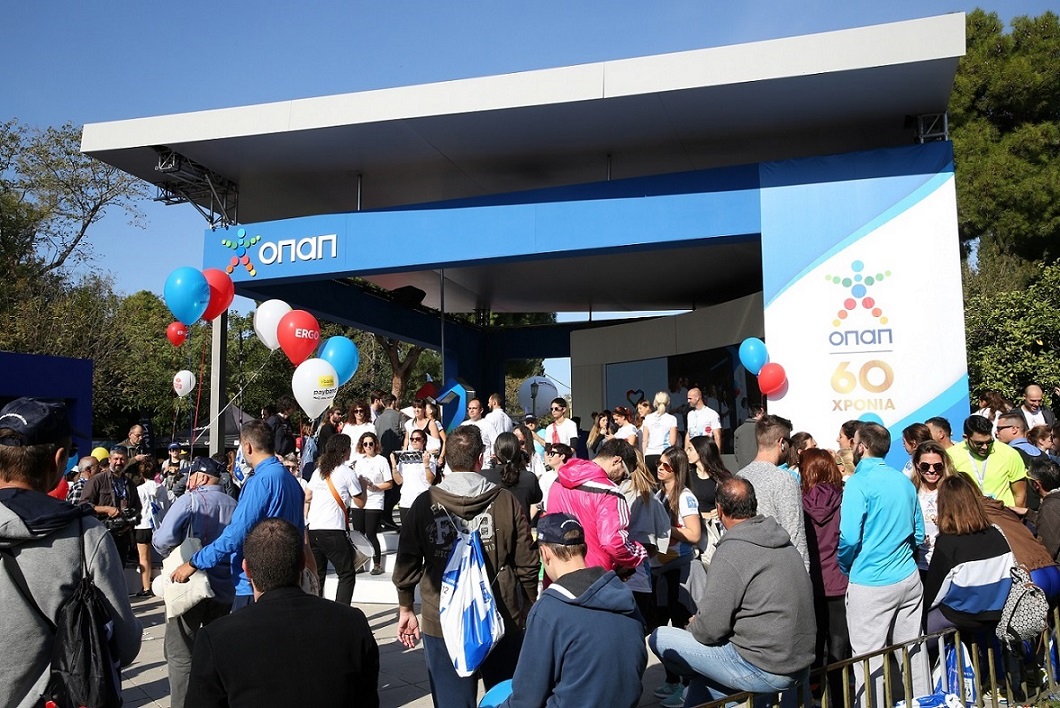 Το περίπτερο του ΟΠΑΠ στο χωριό των χορηγών