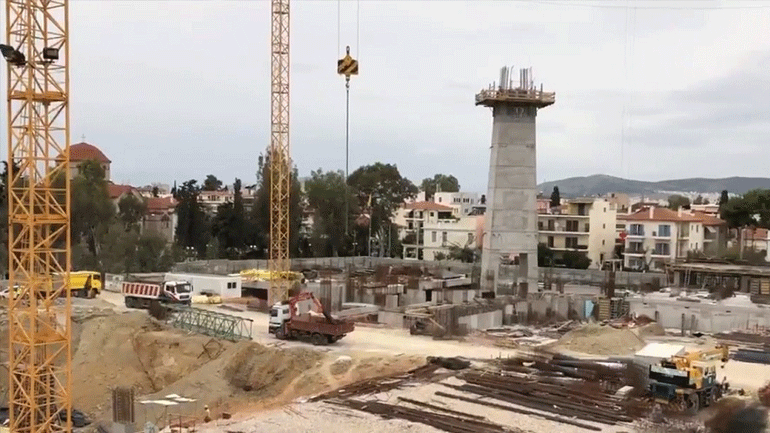 Το εργοτάξιο της «Αγια-Σοφιάς» από ψηλά