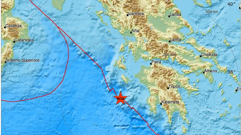 Σεισμική δόνηση 5,1R στη Ζάκυνθο
