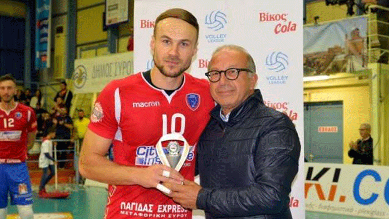 Volley League: Ο Μαρίν Λέσκοφ βραβεύτηκε ως MVP Βίκος Cola