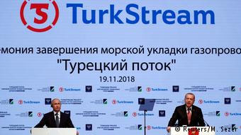 Ερντογάν και Πούτιν στην τελετή εγκαινίων του TurkStream στην Κων/πολη