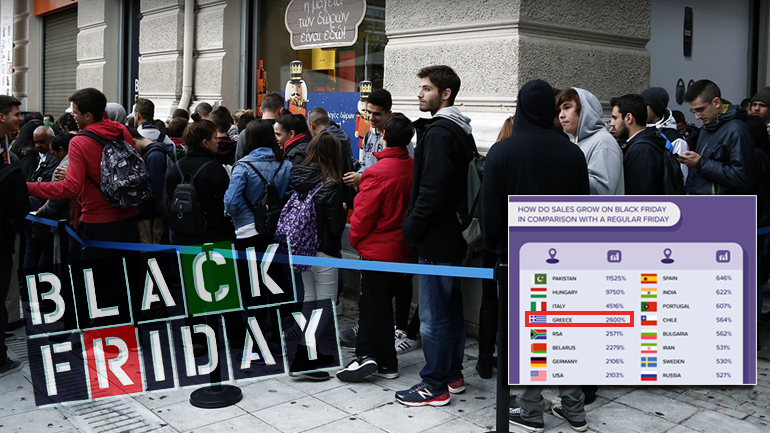 Βlack Friday: Τερατώδης αύξηση πωλήσεων στην Ελλάδα