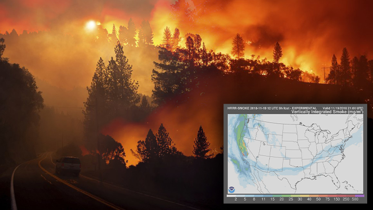 Οι καπνοί από την Καλιφόρνια έφθασαν στη Νέα Υόρκη