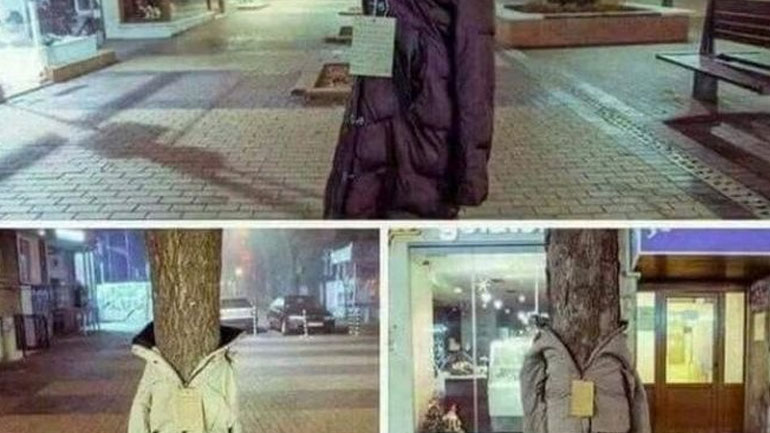 Λάρισα: Ντύνουν τα δέντρα με μπουφάν για τους αστέγους!