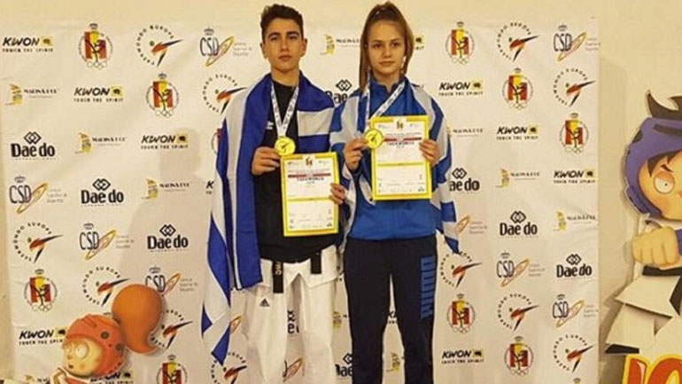 Ταεκβοντό: Χρυσά μετάλλια για Νικολάου και Σαρβανάκη στο Ευρωπαϊκό παίδων/κορασίδων