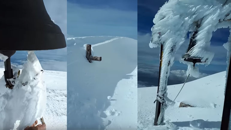 Εντυπωσιακό βίντεο από την κορυφή του Ψηλορείτη στα λευκά