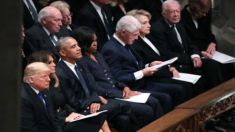 Παρουσία Τραμπ και 4 πρώην προέδρων των ΗΠΑ, η Αμερική αποχαιρετά τον Τζορτζ Χ. Ου. Μπους Παρουσία Τραμπ και 4 πρώην προέδρων των ΗΠΑ, η Αμερική αποχαιρετά τον Τζορτζ Χ. Ου. Μπους