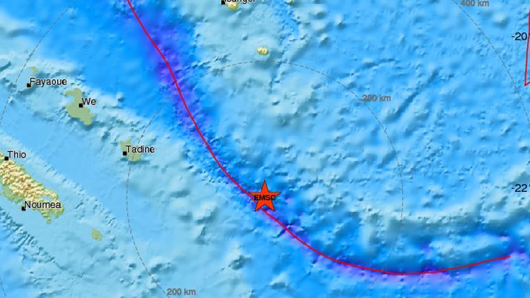 Σεισμός 6R ανοικτά της Νέας Καληδονίας