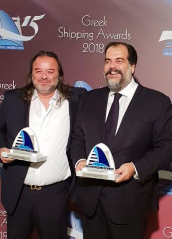 Οι εφοπλιστές Μάριος Ηλιόπουλος και Νίκος Πατέρας