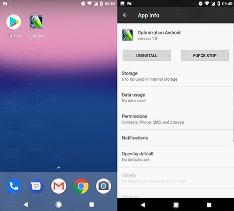 Η μεταμφίεση που χρησιμοποιείται από το κακόβουλο λογισμικό στην παρούσα φάση