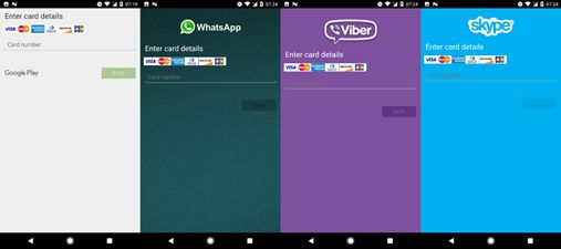 Κακόβουλες οθόνες επικάλυψης για τις εφαρμογές Google Play, WhatsApp, Viber και Skype