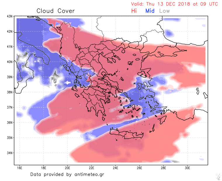 Νεφοκάλυψη (πρωί Πέμπτης)