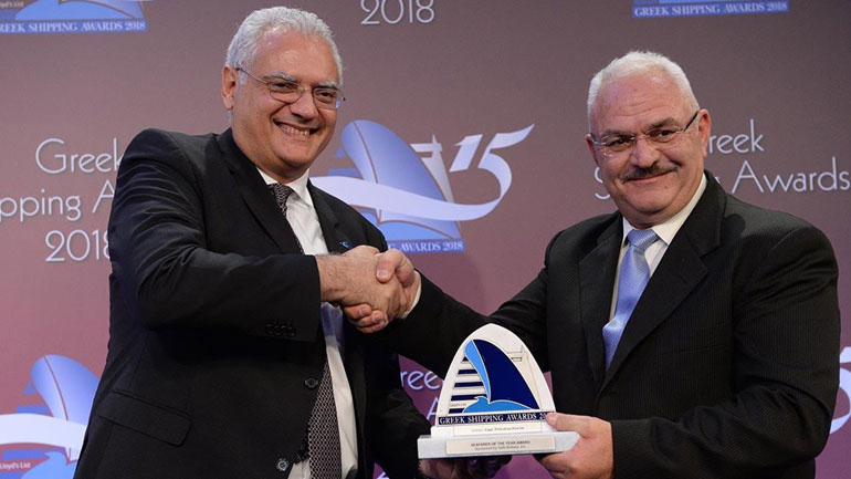 «ΝAYTIKOΣ ΤΗΣ ΧΡΟΝΙΑΣ»  ο capt. Ευστρ. ΚΑΒΡΟΣ της ΑΝΕΚ LINES